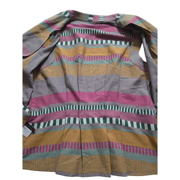 Womens Babette San Francisco Vest Snap-Button Pockets Size LARGE Clean Stripes - Picture 12 of 14